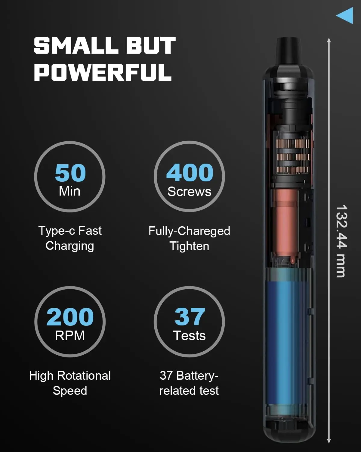 Precision Electric Screwdriver Set - 5 Torque Settings, Magnetic Bits, Home Tools for Electronics Repair - Image 4