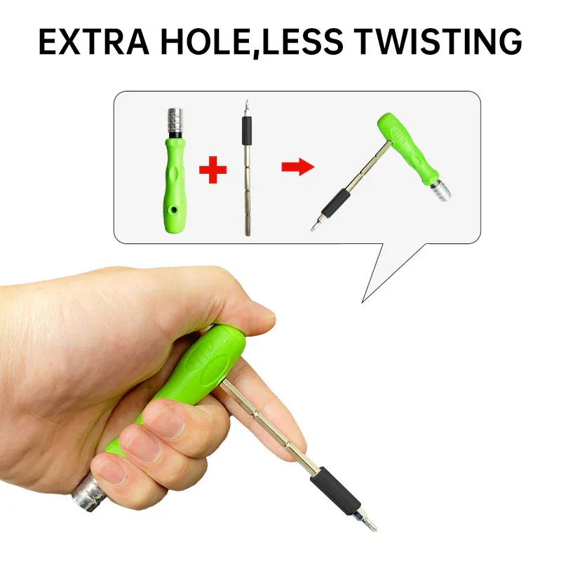 Precision Screwdriver Set 32-In-1 Magnetic Bits Repair Tool Kit For Phones And Tablets Green Handle Back To School 2025 - Image 5