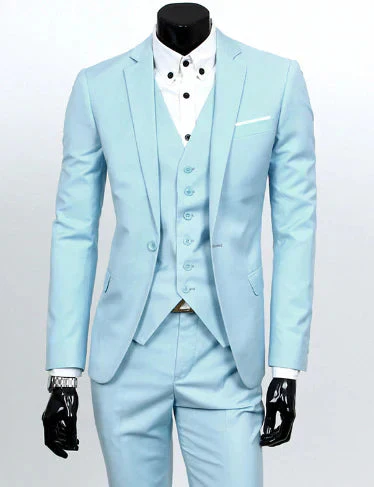Premium men's 3-piece suit set – tailored blazer, vest, and trousers, for weddings and formal occasions - Image 4