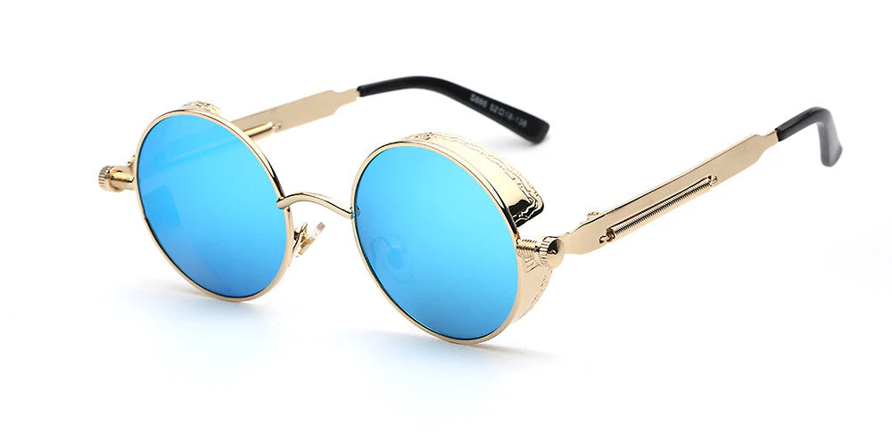 Premium men’s sunglasses – retro round design, acetate, for stylish occasions - Image 10