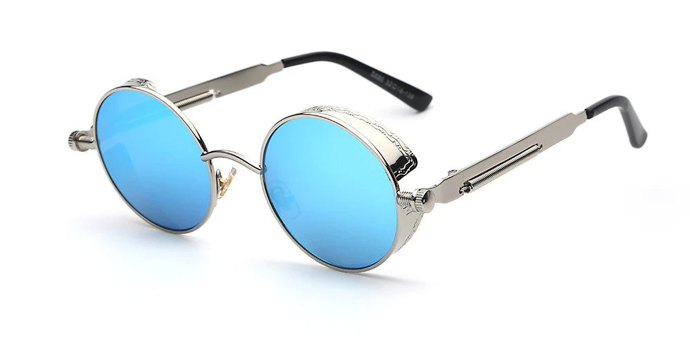 Premium men’s sunglasses – retro round design, acetate, for stylish occasions - Image 4
