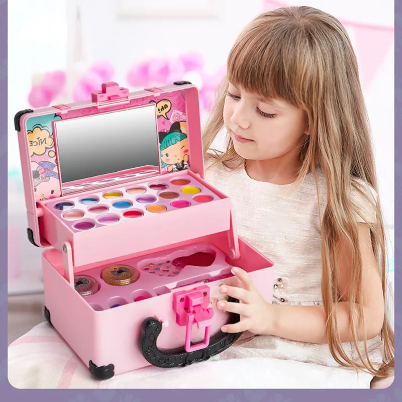 Princess Makeup Play Set for Kids - Safe, Non-Toxic Cosmetic Kit with Lipstick & Eye Shadow - Image 3