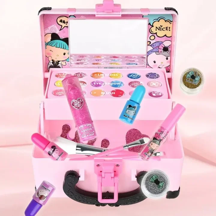 Princess Makeup Play Set for Kids - Safe, Non-Toxic Cosmetic Kit with Lipstick & Eye Shadow - Image 5