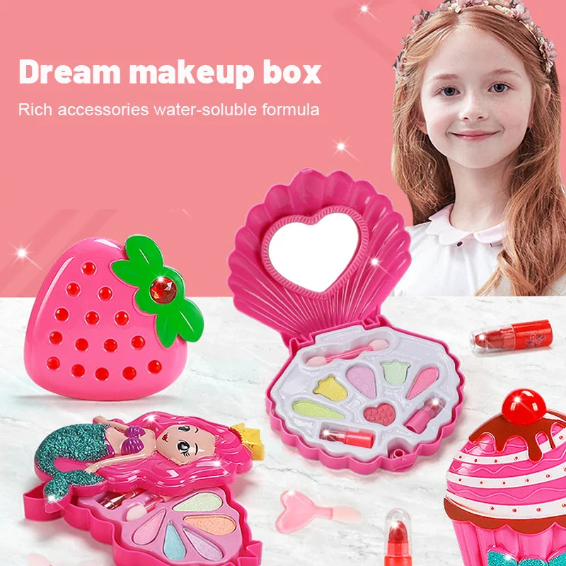 Princess Makeup Toy Set for Kids - Pretend Play Cosmetics with Lipstick & Eyeshadow for Parties - Image 4