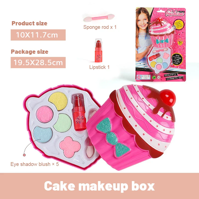Princess Makeup Toy Set for Kids - Pretend Play Cosmetics with Lipstick & Eyeshadow for Parties - Image 8