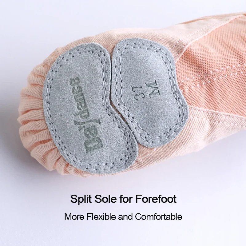 Supportive Flattering Women Ballet Shoes - Split Sole Mesh - Image 4