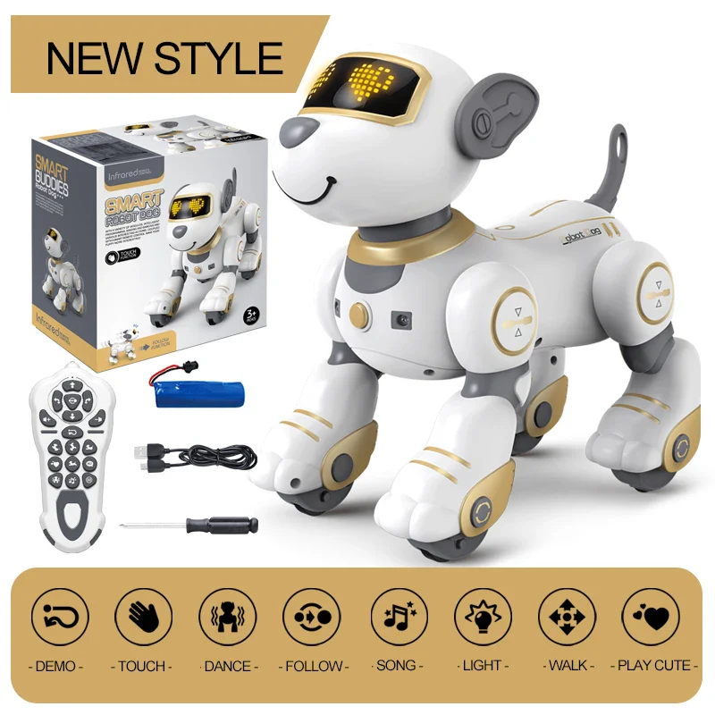 Programmable Voice Command RC Robot Dog - Interactive Stunt Toy for Kids, Musical Companion - Image 6