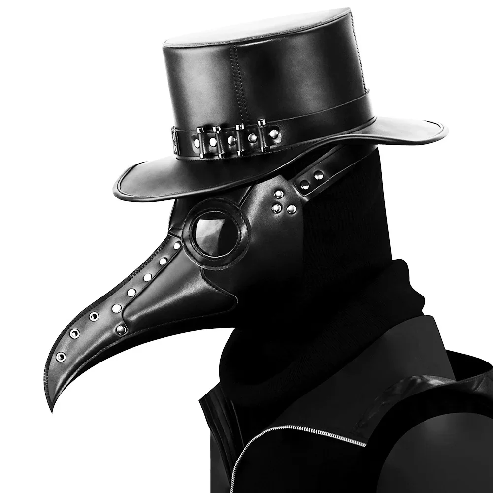 Plague Doctor PU Leather Mask Steampunk Halloween 2025 - Image 10
