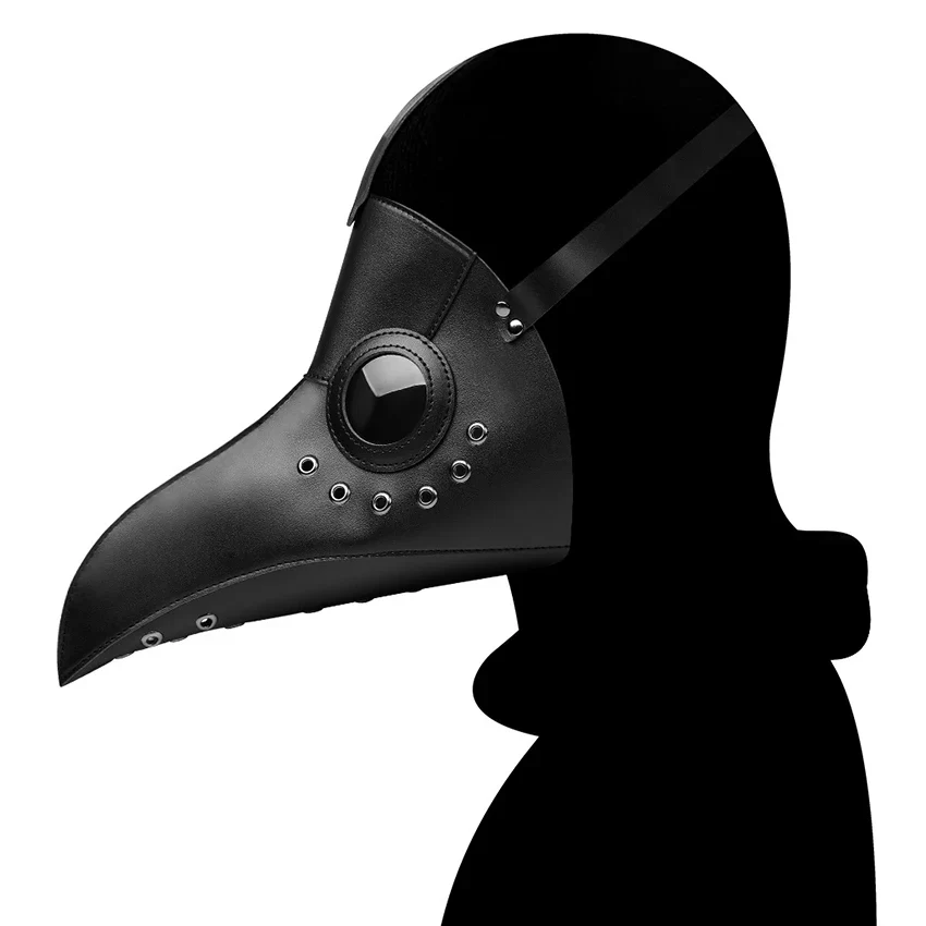 Plague Doctor PU Leather Mask Steampunk Halloween 2025 - Image 4