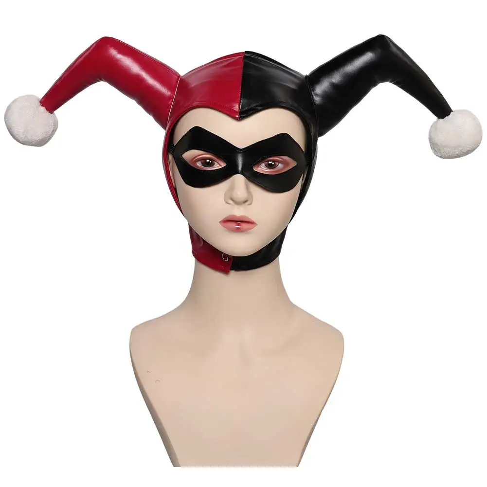 Cosplay Mask Jester Hat Faux Leather Halloween 2025 - Image 2