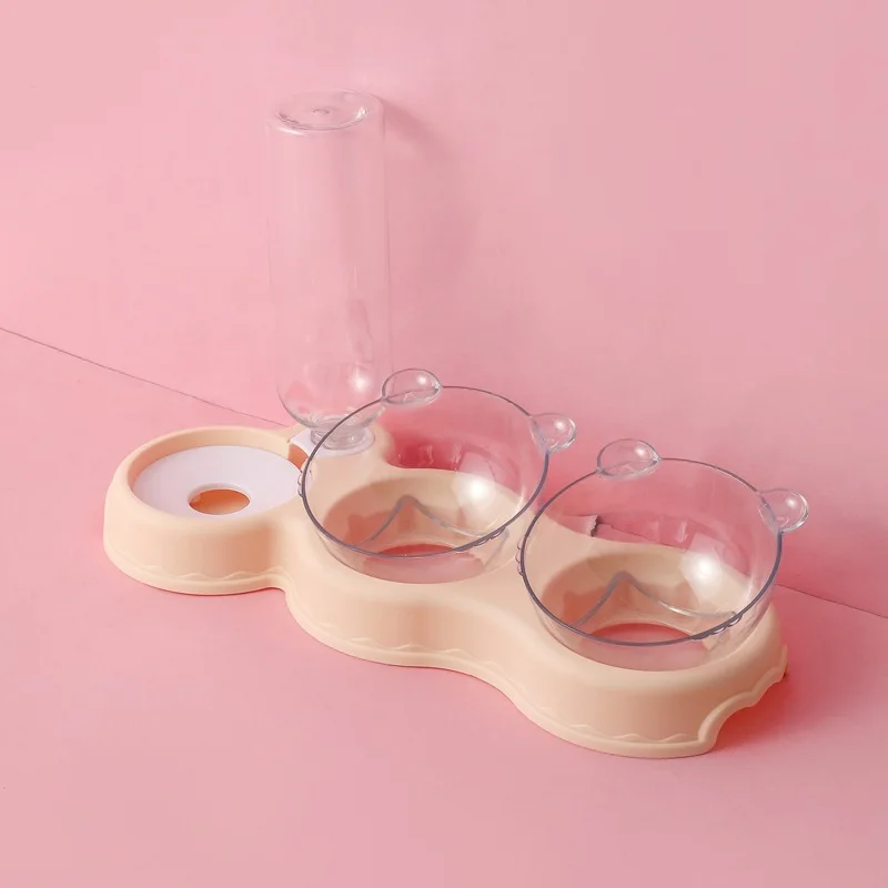 Raised Pet Feeding Station Tilted 3-Bowl Design With 500ML Water Bottle Fall 2025 Ergonomic Spine Protection - Image 11