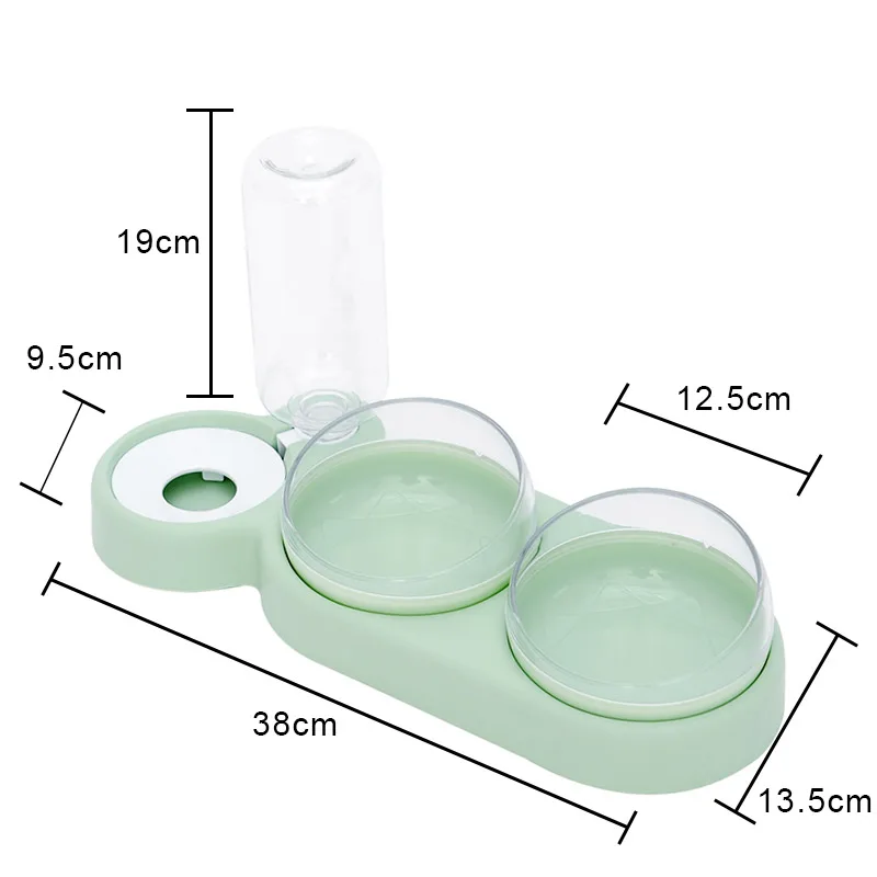 Raised Pet Feeding Station Tilted 3-Bowl Design With 500ML Water Bottle Fall 2025 Ergonomic Spine Protection - Image 13