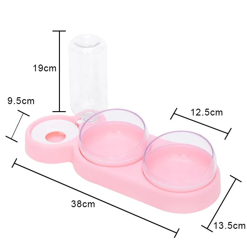 Raised Pet Feeding Station Tilted 3-Bowl Design With 500ML Water Bottle Fall 2025 Ergonomic Spine Protection - Image 14