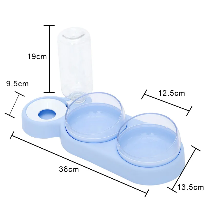 Raised Pet Feeding Station Tilted 3-Bowl Design With 500ML Water Bottle Fall 2025 Ergonomic Spine Protection - Image 17