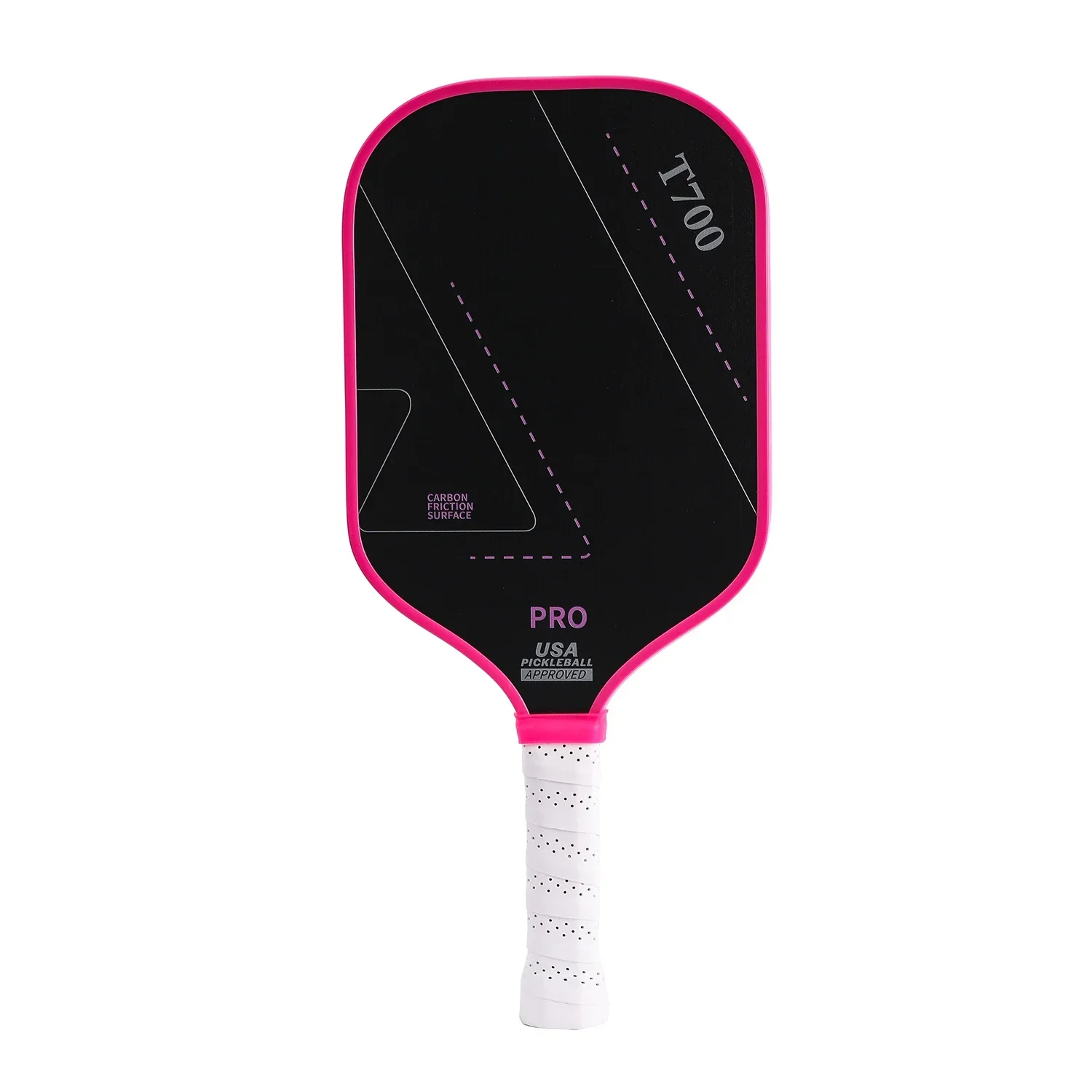 Raw Carbon Fiber Pickleball Paddle with 16MM Polymer Core and Faux Leather Grip for Enhanced Control and Spin - Image 10