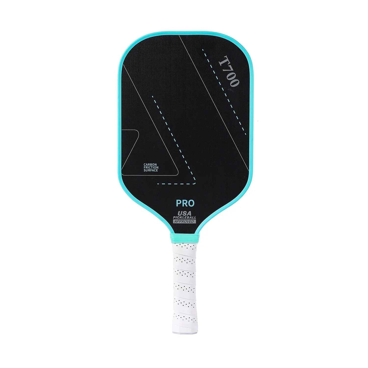 Raw Carbon Fiber Pickleball Paddle with 16MM Polymer Core and Faux Leather Grip for Enhanced Control and Spin - Image 13