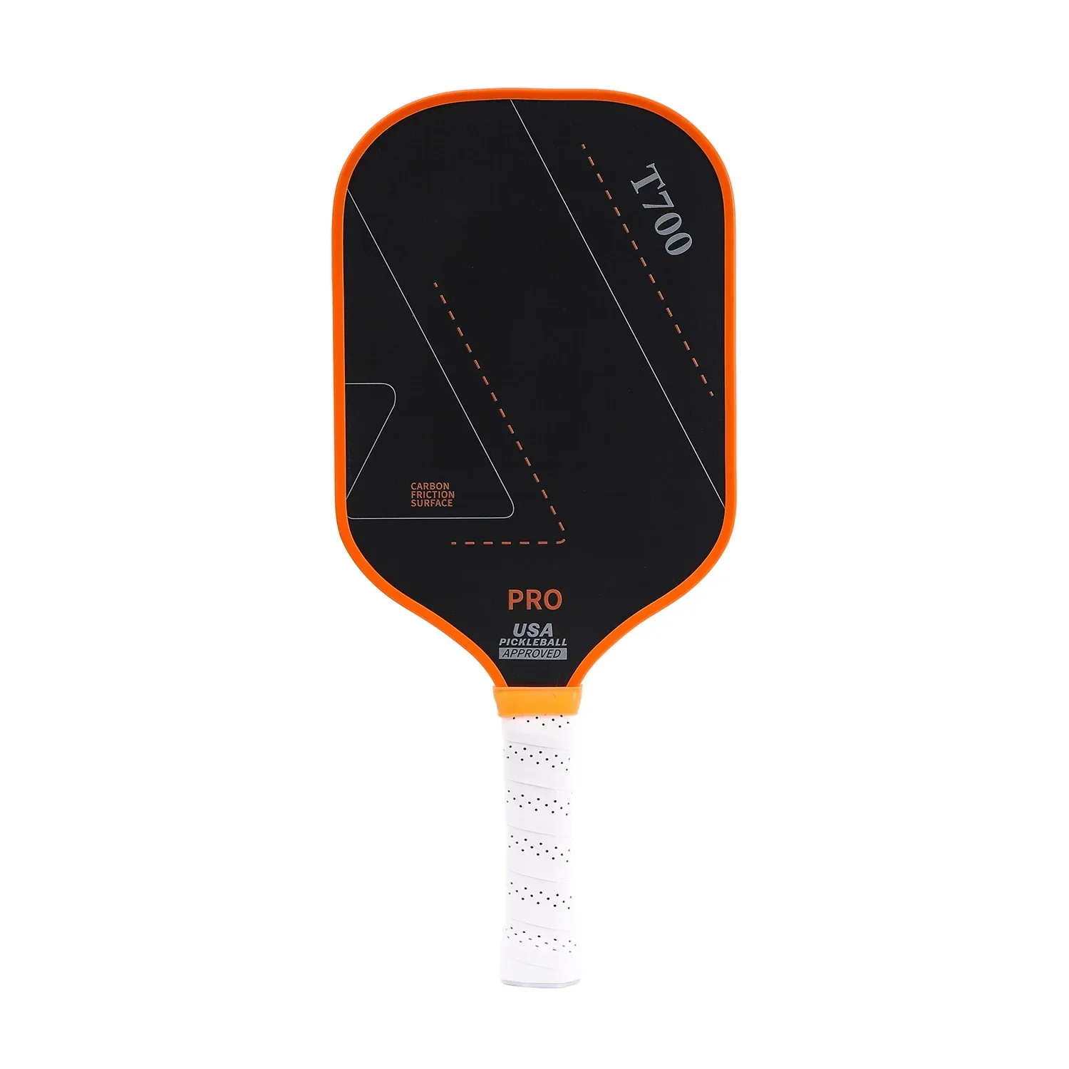 Raw Carbon Fiber Pickleball Paddle with 16MM Polymer Core and Faux Leather Grip for Enhanced Control and Spin - Image 6