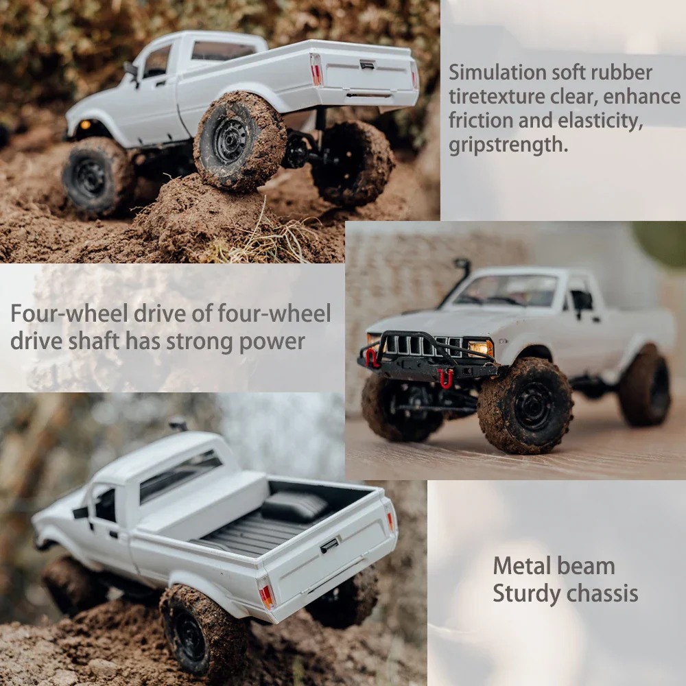 RC Car 1:16 Scale 4WD Rock Crawler Electric Off Road Buggy With LED Lights Gift For Kids 15-20 Min Run Time - Image 5