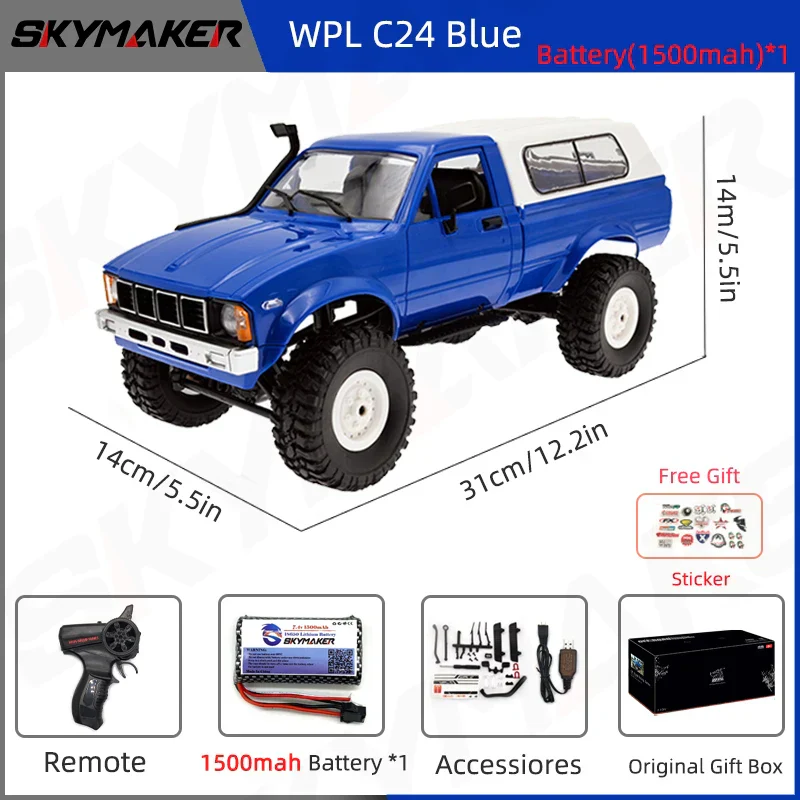 RC Car 1:16 Scale 4WD Rock Crawler Electric Off Road Buggy With LED Lights Gift For Kids 15-20 Min Run Time - Image 9