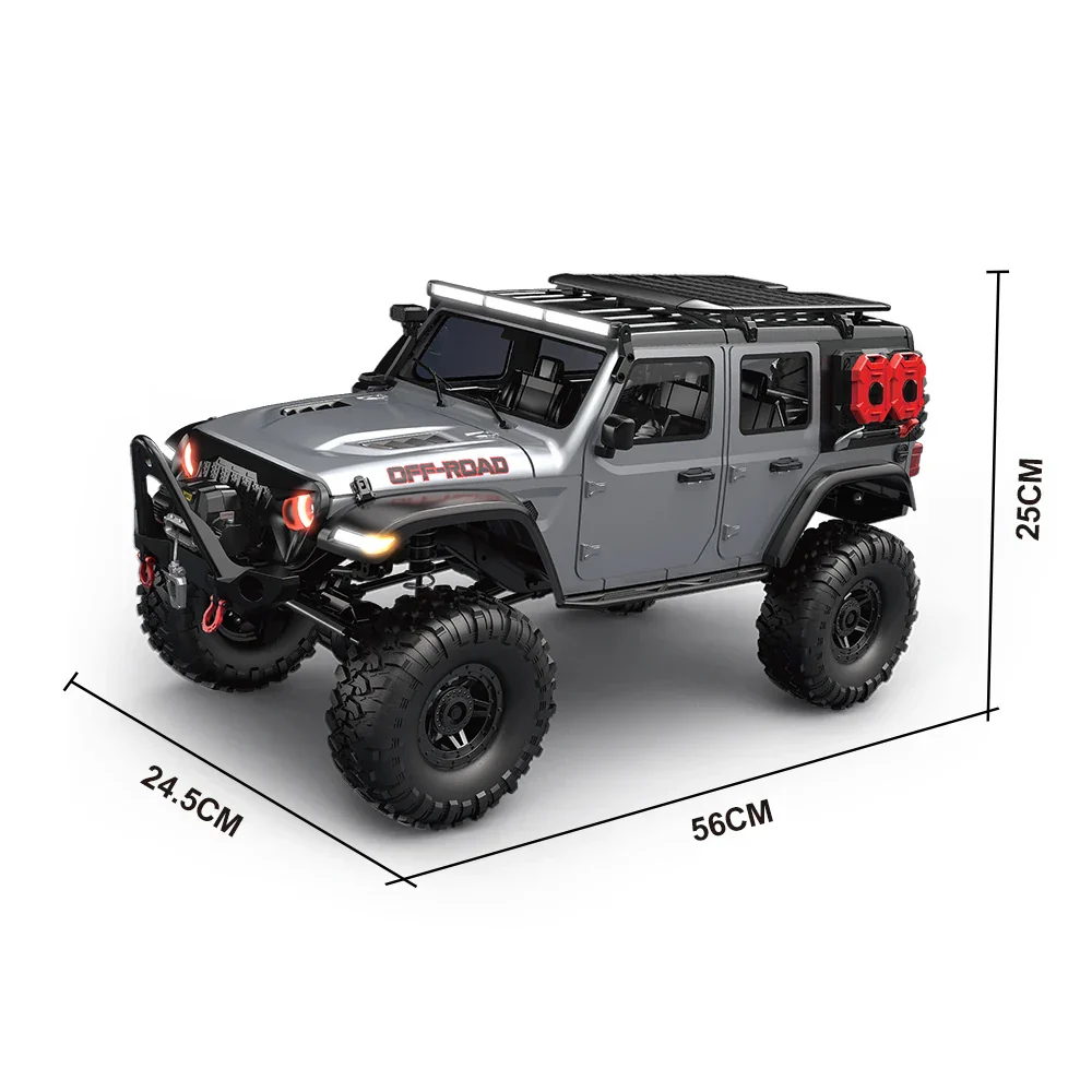RC Car 4WD Off-Road Rock Crawler LED Lights 2.4G Proportional Control USB Charging Fall 2025 Gift Idea - Image 3