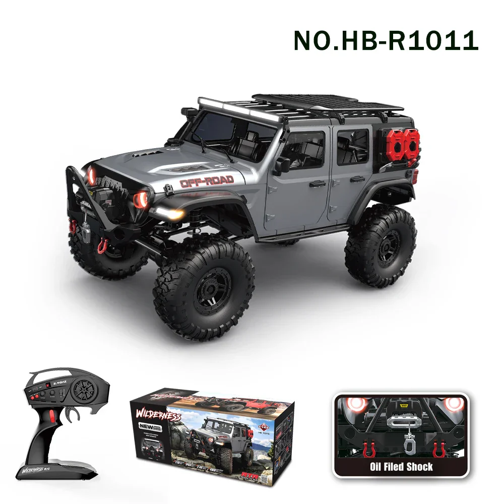 RC Car 4WD Off-Road Rock Crawler LED Lights 2.4G Proportional Control USB Charging Fall 2025 Gift Idea - Image 9