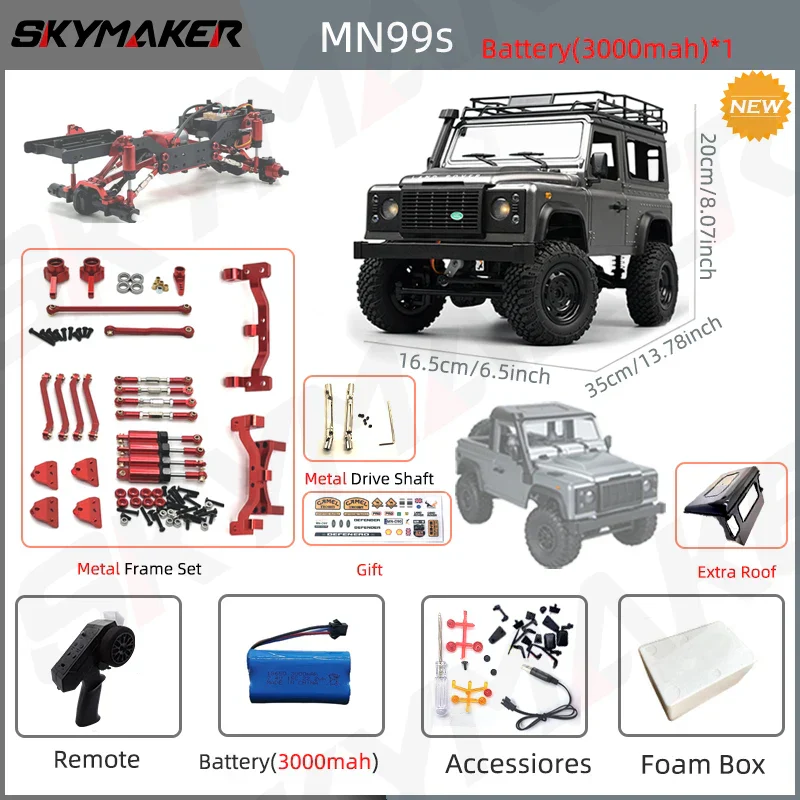 RC Car Rock Crawler RTR 2.4G 4WD Defender Style Offroad Toy Back To School 2025 Gift - Image 11