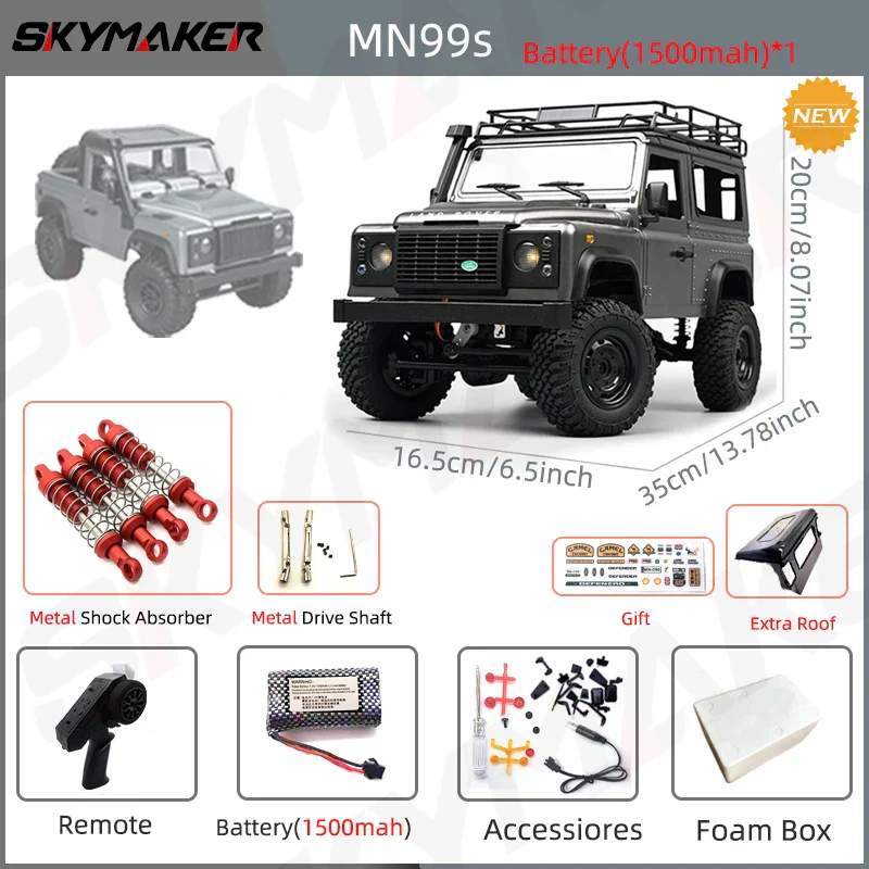 RC Car Rock Crawler RTR 2.4G 4WD Defender Style Offroad Toy Back To School 2025 Gift - Image 14