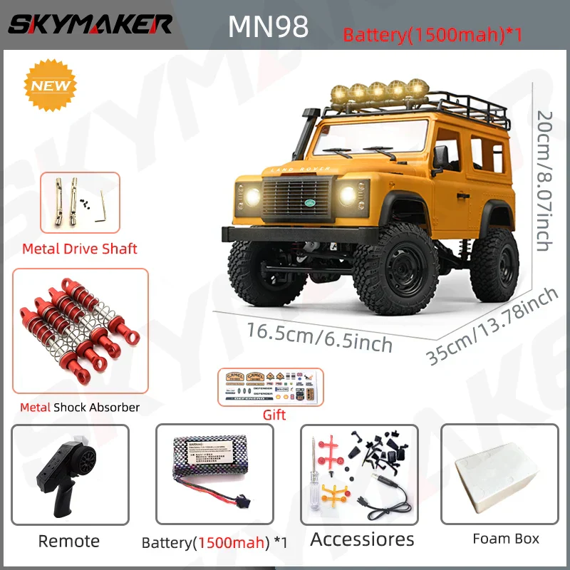 RC Car Rock Crawler RTR 2.4G 4WD Defender Style Offroad Toy Back To School 2025 Gift - Image 15