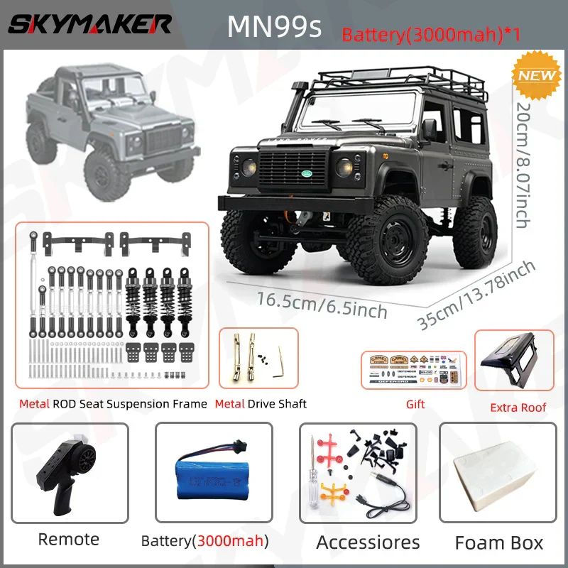 RC Car Rock Crawler RTR 2.4G 4WD Defender Style Offroad Toy Back To School 2025 Gift - Image 16