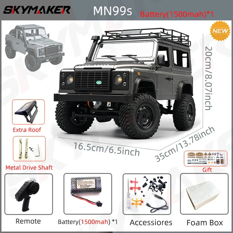 RC Car Rock Crawler RTR 2.4G 4WD Defender Style Offroad Toy Back To School 2025 Gift - Image 17