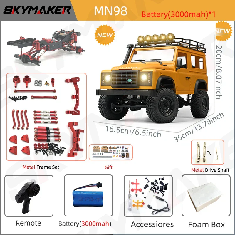RC Car Rock Crawler RTR 2.4G 4WD Defender Style Offroad Toy Back To School 2025 Gift - Image 18