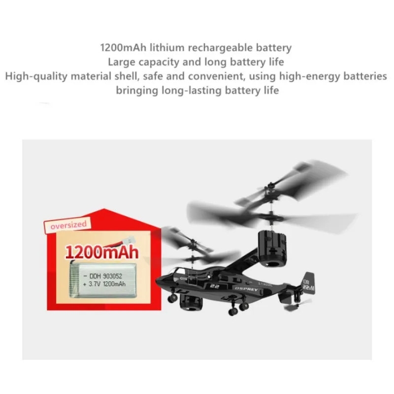 RC Helicopter Drone Altitude Hold Ready To Fly Tiltrotor Style Fall 2025 Gift LED Lights 3D Flips - Image 5