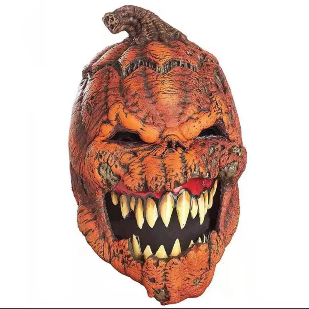Pumpkin Horror Mask Latex Cosplay Prop Halloween 2025 - Image 2