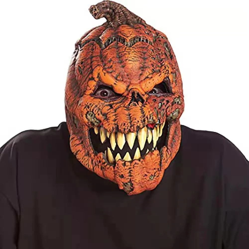 Pumpkin Horror Mask Latex Cosplay Prop Halloween 2025 - Image 4
