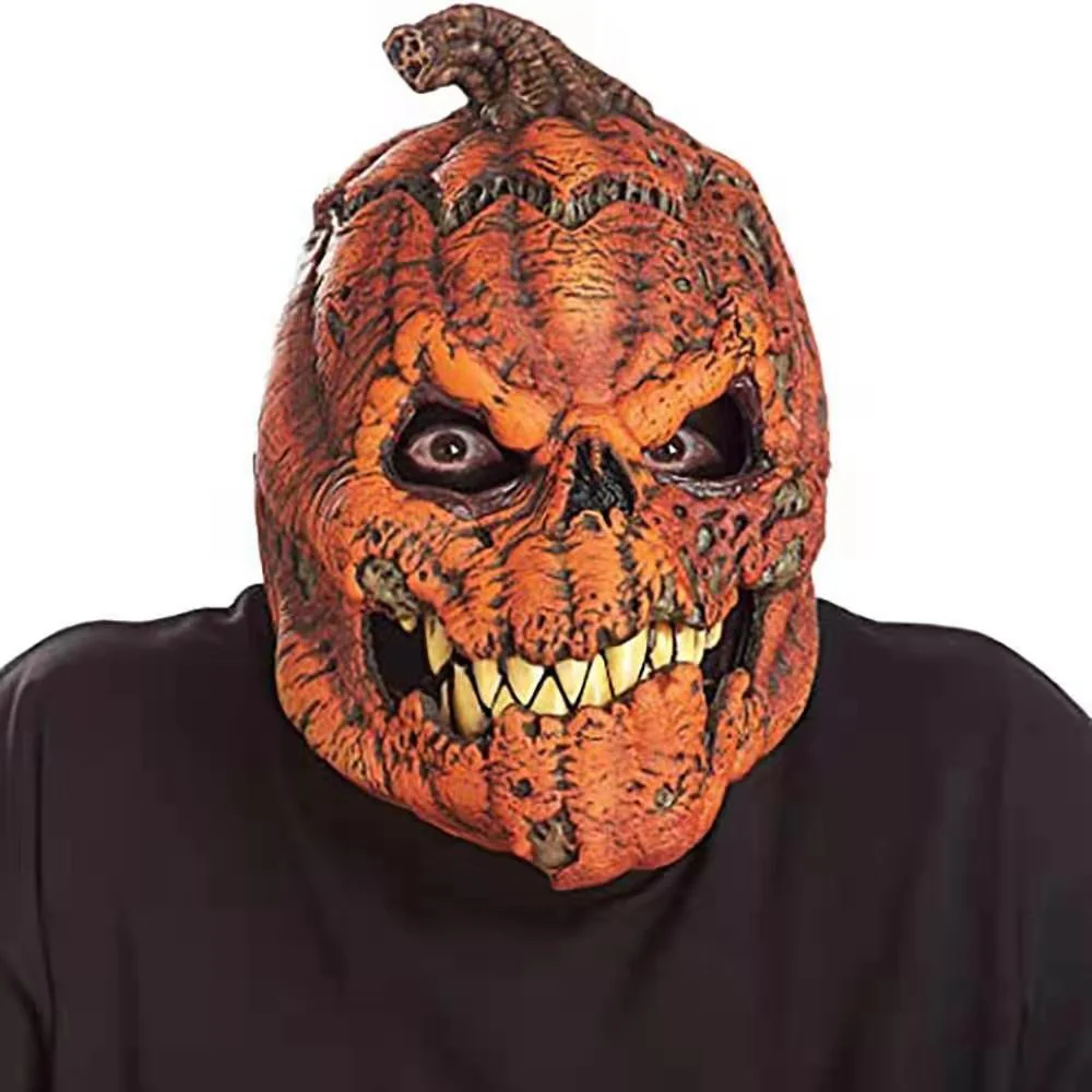 Pumpkin Horror Mask Latex Cosplay Prop Halloween 2025 - Image 5