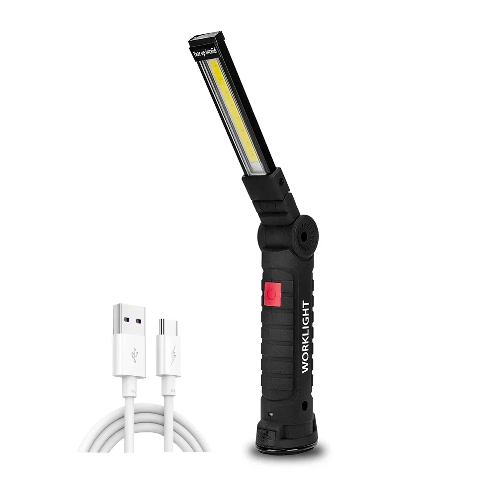 Rechargeable Camping LED Flashlight Work Light - IP64 Waterproof, 5 Modes, Magnet & Hook for Night Work - Image 7