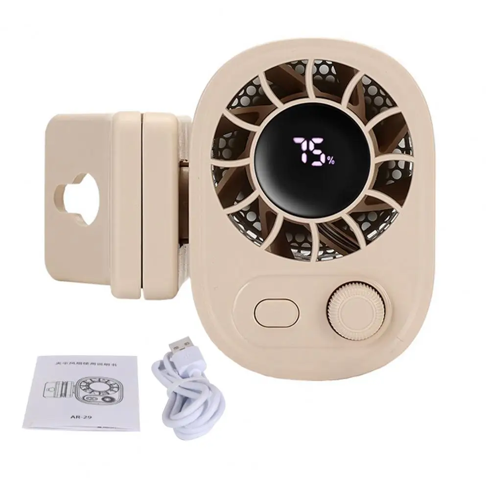 Rechargeable Clip-On Mini Fan with 360-Degree Rotation, Adjustable Speed, USB and Battery Powered for Versatile Cooling - Image 7