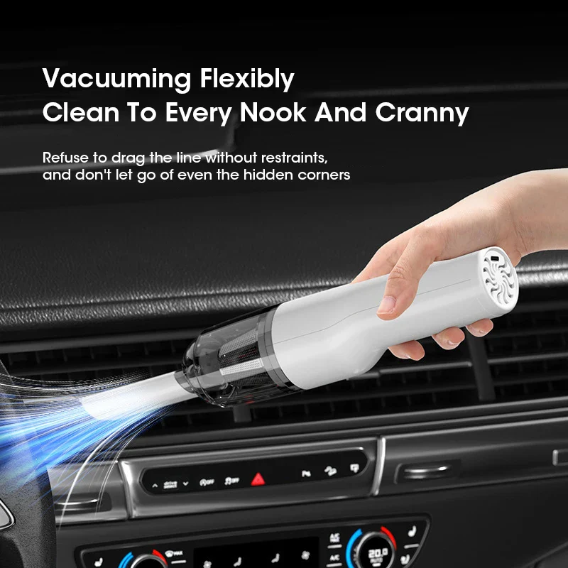 Rechargeable Handheld Car Vacuum Cleaner - Wireless Portable Dust Removal for Household Cleaning - Image 3