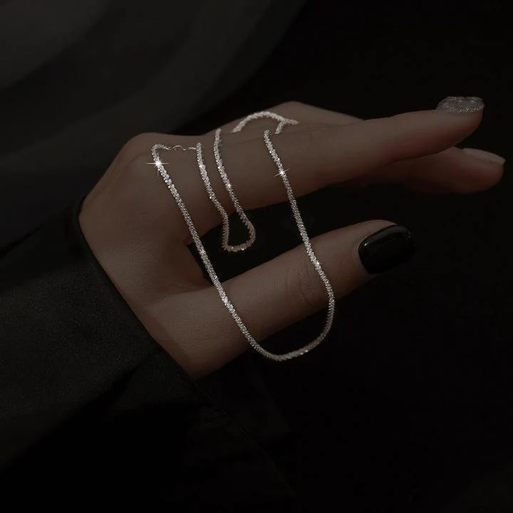 Refined women's silver necklace duo – minimalist design, 925 sterling silver, for everyday wear - Image 3