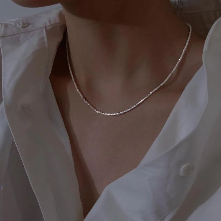 Refined women's silver necklace duo – minimalist design, 925 sterling silver, for everyday wear - Image 6
