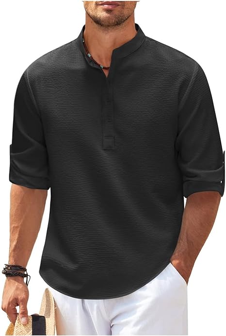 Relaxed Cotton Shirt for Casual Outings and Elegant Layering, Soft Breathable Fabric, Available in Various Sizes and Colors - Image 6