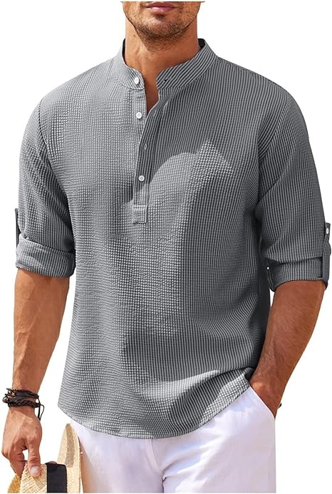Relaxed Cotton Shirt for Casual Outings and Elegant Layering, Soft Breathable Fabric, Available in Various Sizes and Colors - Image 8
