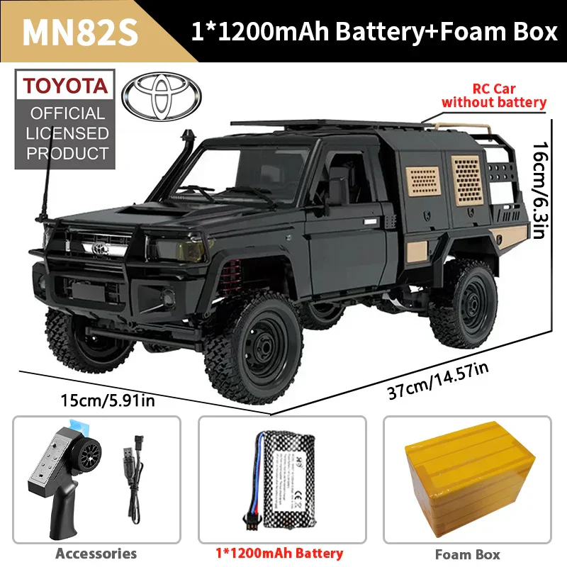 Remote Control Car 1/12 Scale 4WD Off Road RC Pickup Truck Toy For Kids Christmas Gift - Image 8