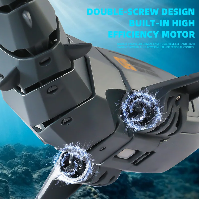 Remote Control Water-Spraying Shark Toy - Fun Electric Submarine for Kids, Waterproof Pool Play - Image 3