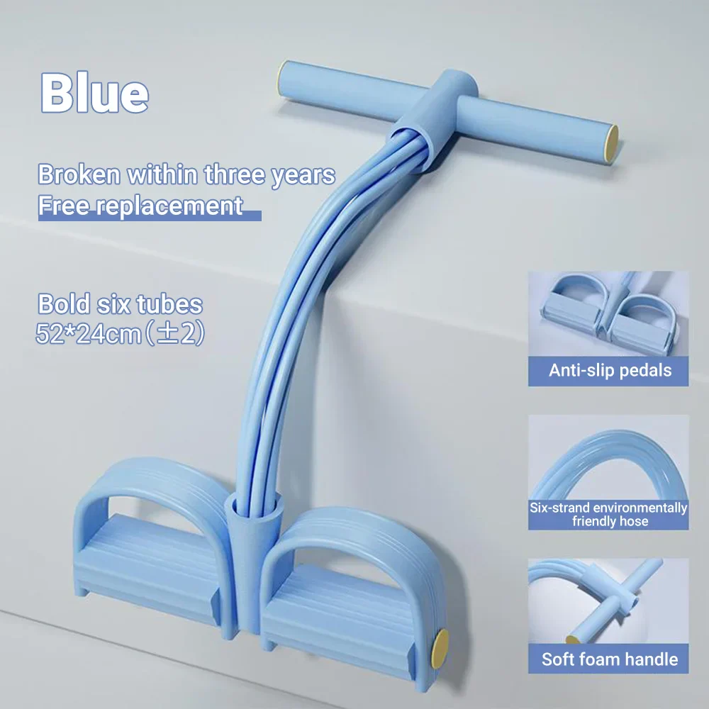 Resistance Band 6 Tube Pedal Puller Fitness Trainer - Image 21
