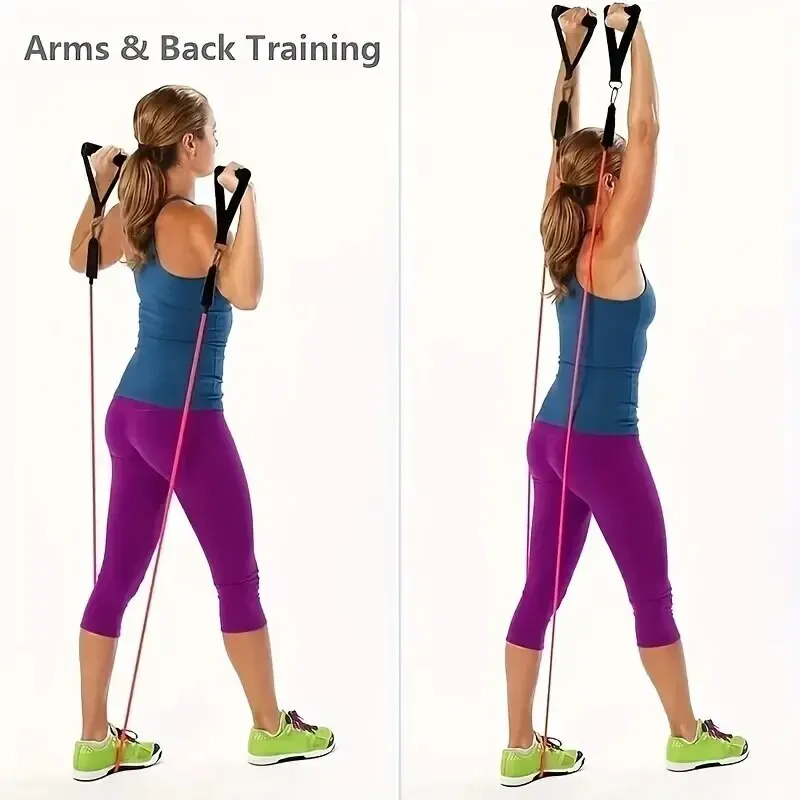 Resistance Bands Set 11Pc Portable Full Body Kit Workout - Image 11