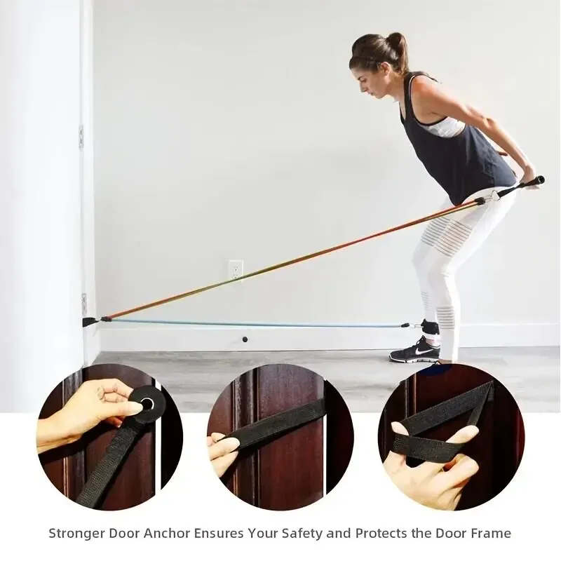 Resistance Bands Set 11Pc Portable Full Body Kit Workout - Image 14