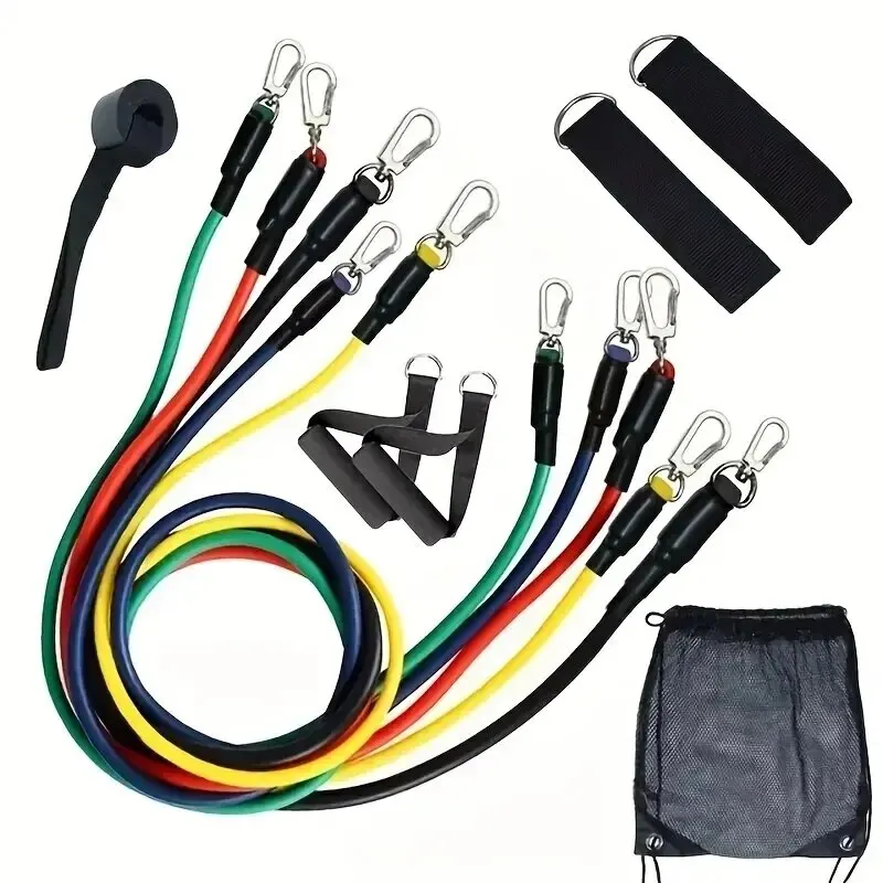 Resistance Bands Set 11Pc Portable Full Body Kit Workout - Image 4