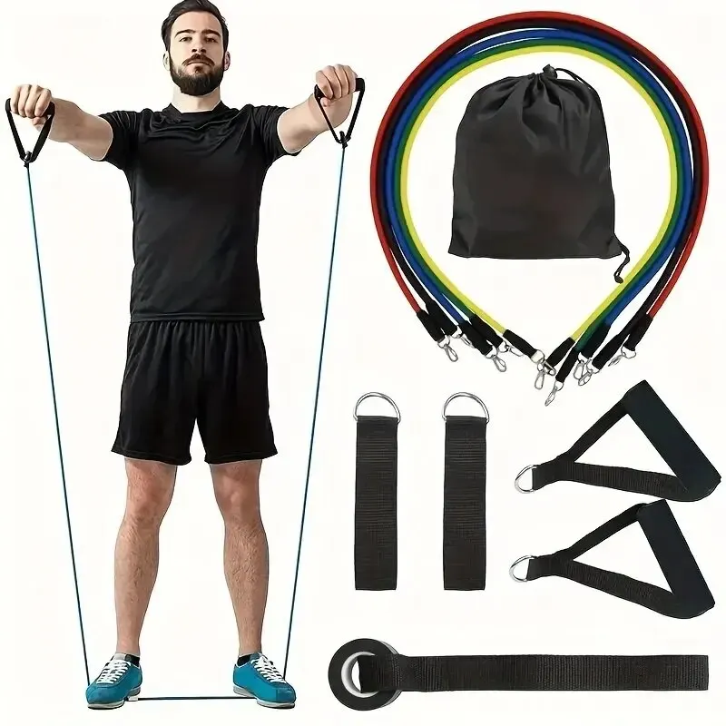 Resistance Bands Set 11Pc Portable Full Body Kit Workout - Image 9