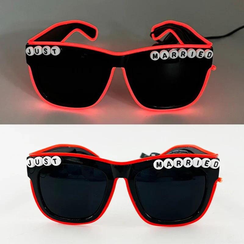 Retro LED Flashing Sunglasses - Bachelorette Party Decoration, Women's Men Props - Image 4
